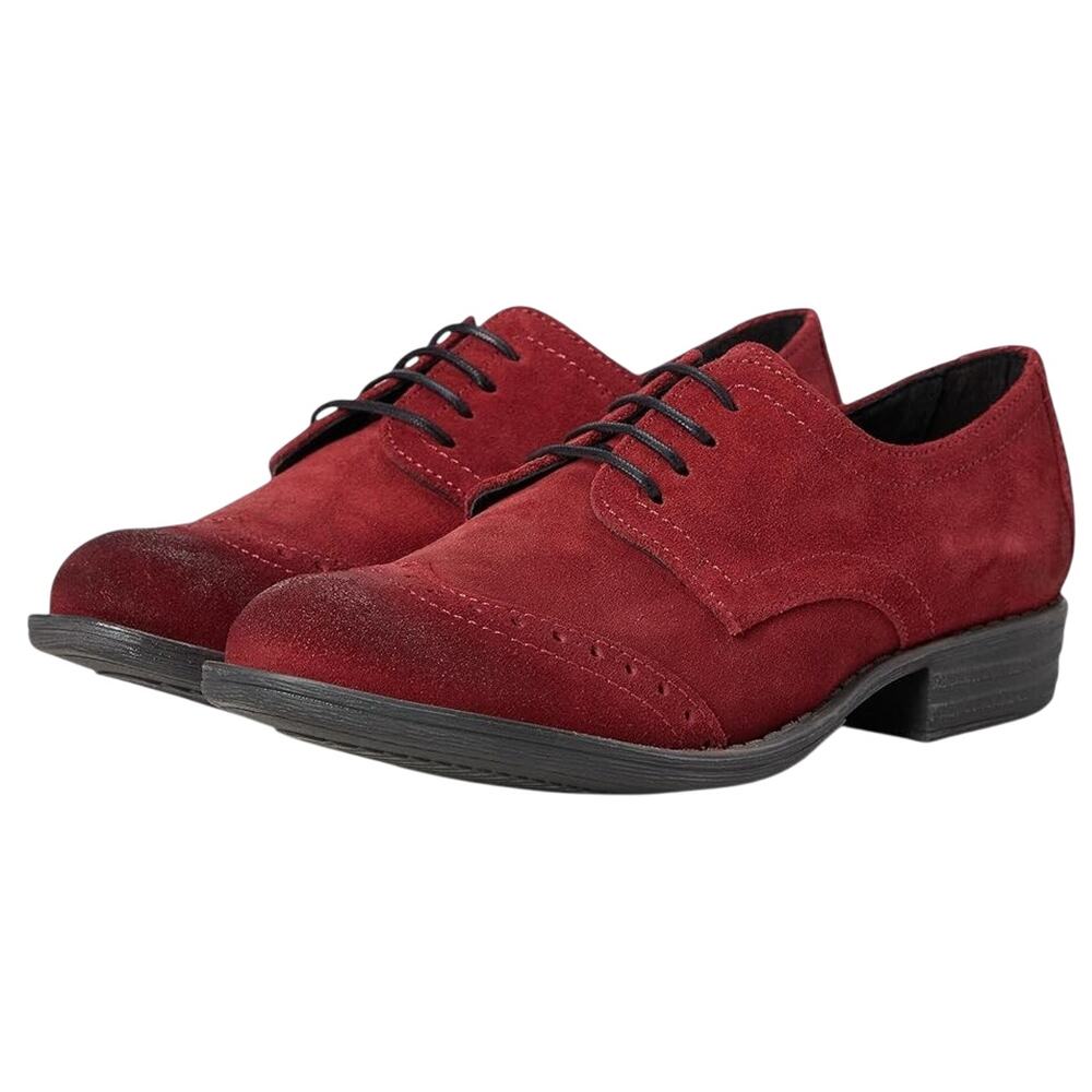 Miz Mooz Red Suede Oxford Flats